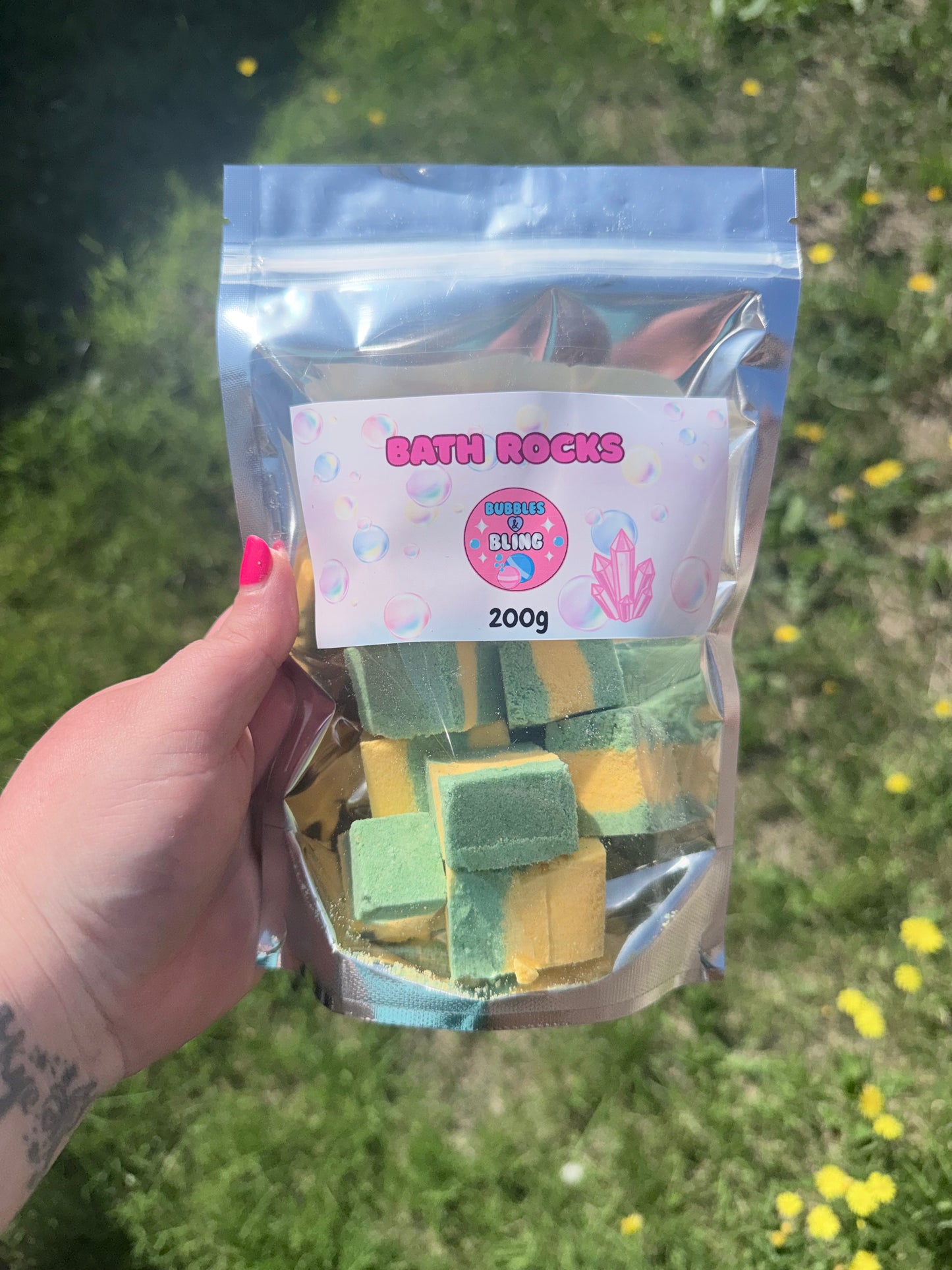 Bath Rocks - Yellow & Green